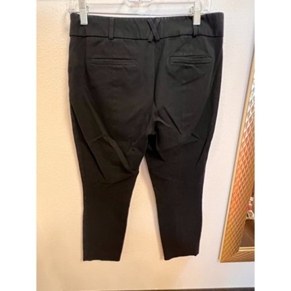 The Essential SLIM By ANTHROPOLOGIE Mid Rise Stretch Ankle Pants Size 8 Black - Picture 3 of 7